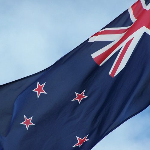 New Zealand flag close up